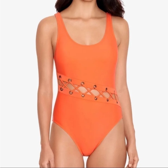 Salt +  Cove Laced Grommet One-Piece Swimsuit - Picture 1 of 13